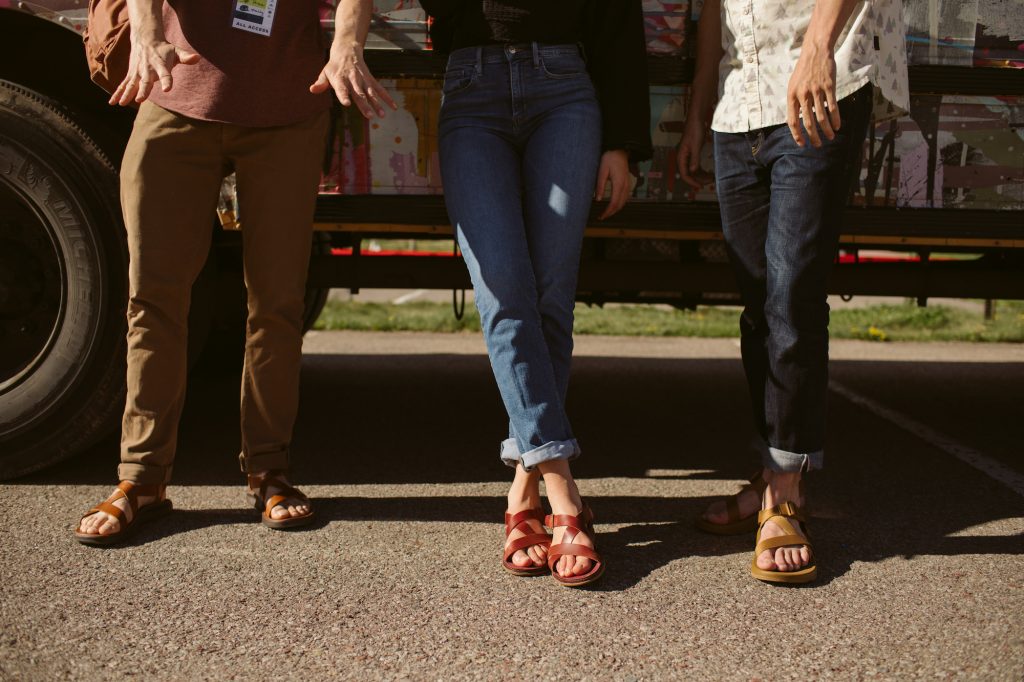 chacos and jeans