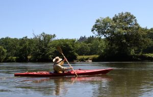 Kayaking on the French Broad River in the Southeast.